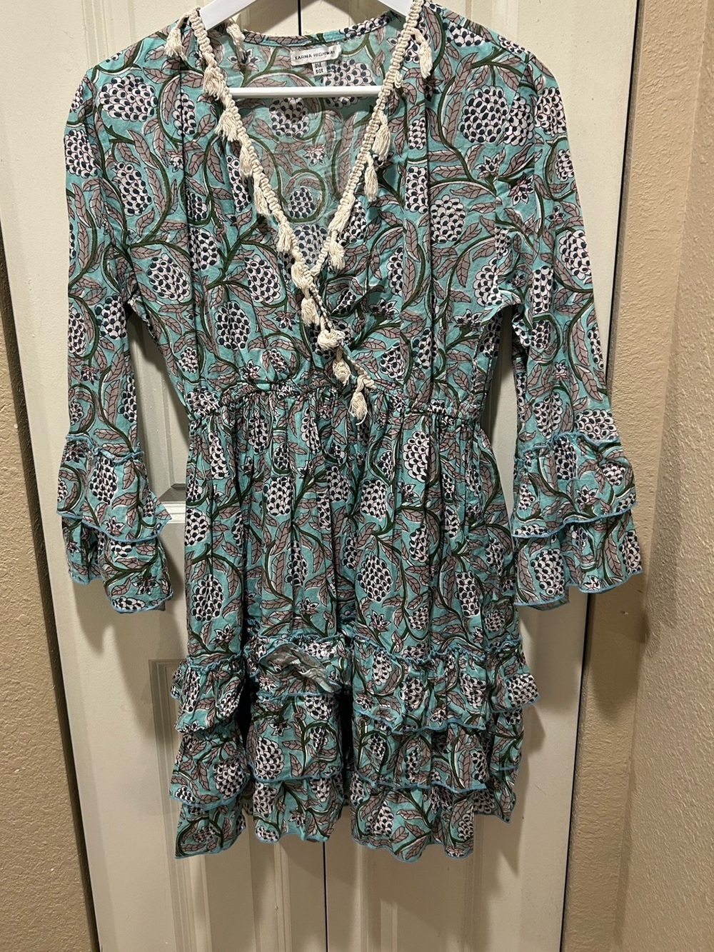 Karma Highway Ruffle Tiered Bohemian Romantic Feminine Unique Artsy,size M - Picture 3 of 8